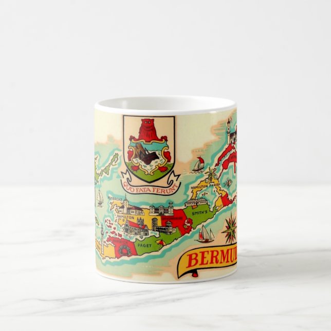 Vintage Bermudakartamugg Kaffemugg (Center)
