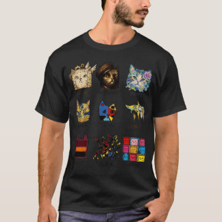 Vintage Berömd Konsthistorisk Målare Cool-Seende T Shirt