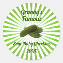 Vintage Berömdens plockplockplockplocketikett för Runt Klistermärke