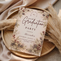 Vintage Berry Botanical Graduation Party