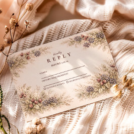 Vintage Berry Botanical Graduation Party OSA Kort