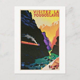 Vintage Besök Jugoslavien Travel Vykort