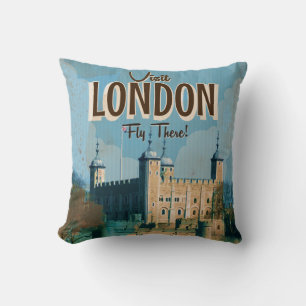 Vintage Besök London - Flygplats där Kudde