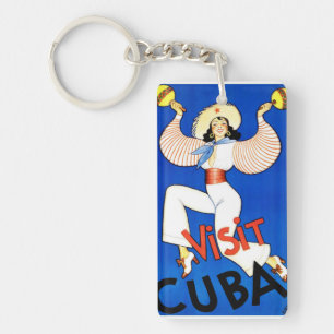 Vintage - besöka Kuba Nyckelring