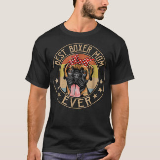 Vintage Best Boxer Mamma Alltid Hund älskare Mors T Shirt
