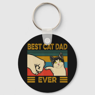 Vintage Best Cat Pappa All Funny Cat Pappa Gift Ma Nyckelring