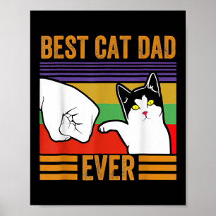 Vintage Best Cat Pappa Alltid Manar Bump Fit Far Poster