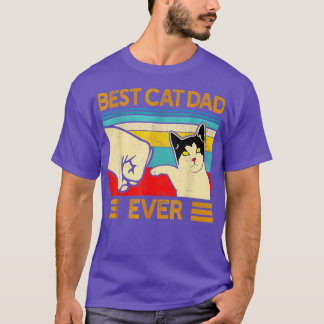 Vintage Best Cat Pappa någonsin Shirt Funny Cat pa T