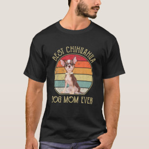 Vintage Best Chihuahua Hund Mamma Alltid Rolig hun T Shirt