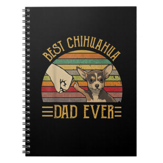 Vintage Best Chihuahua Pappa One Sunset Anteckningsbok