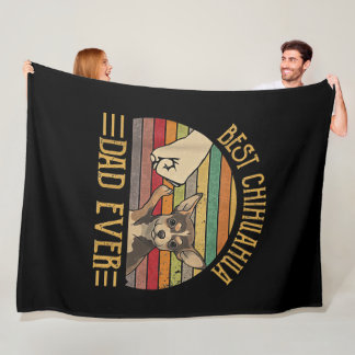 Vintage Best Chihuahua Pappa One Sunset Fleecefilt