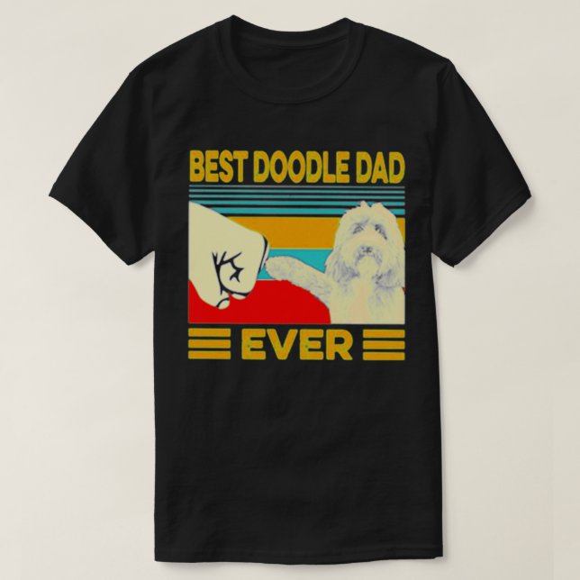 Vintage best Doodle pappa någonsin T T Shirt (Design framsida)
