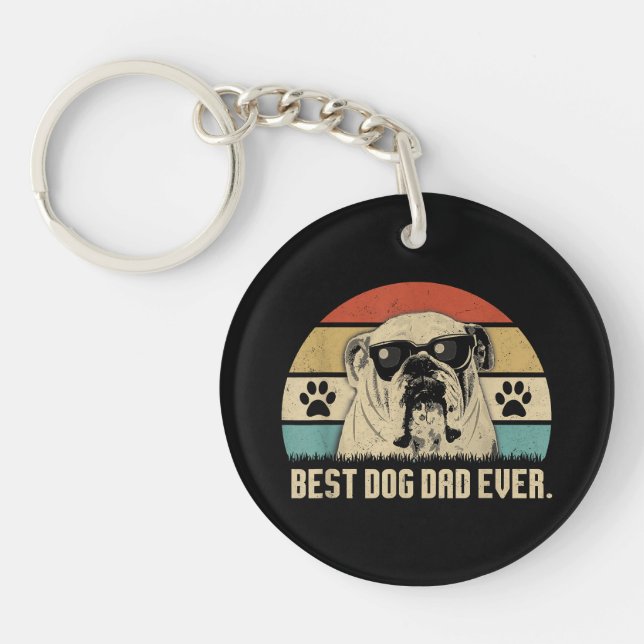 Vintage Best English Bulldog PAPPA Aldrig shirt Fa (Framsidan)