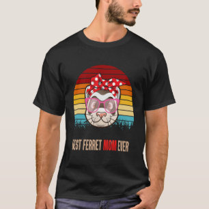 Vintage Best Ferret Mamma Alltid Animal Mor T Shirt