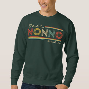 Vintage Best Nonno. Retro Gift for Far Lång Ärmad Tröja