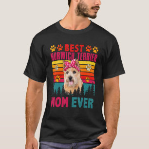Vintage Best Norwich Terrier Mamma Alltid Cute Hun T Shirt