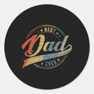 Vintage Best Pappa Aldrig Far pappa Fars dag Gi Runt Klistermärke