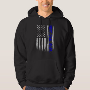 Vintage Best Pappa någonsin American Flagga Distre Hoodie