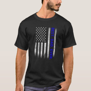 Vintage Best Pappa någonsin American Flagga Distre T Shirt