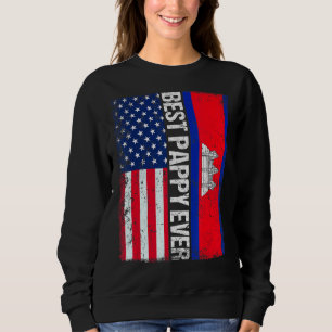 Vintage Best Pappy någonsin Retro American Kambodj T Shirt