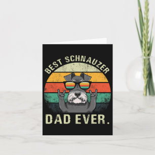Vintage Best Schnauzer Pappa någonsin Shirt Fars d Kort