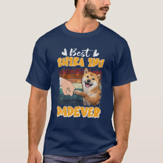 Vintage Best Shiba Inu Pappa ever Hund Pappa T Shirt