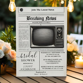 Vintage Betalar Möhippa för gamla tidningsartiklar Inbjudningar