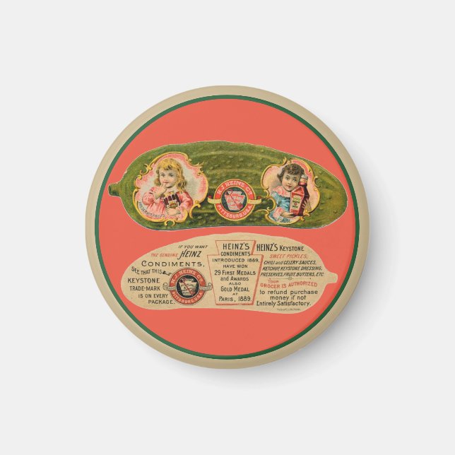 Vintage-bete-matsetikett köksmagnet magnet (Framsidan)