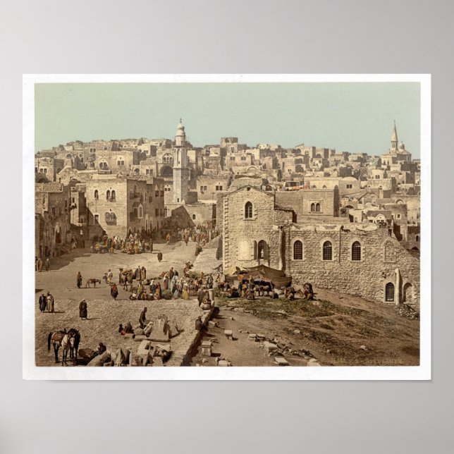 Vintage Bethlehem Illustration Poster (Framsidan)