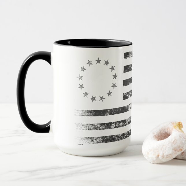 VINTAGE Betsy Ross American Flagga Mugg (Med munk)