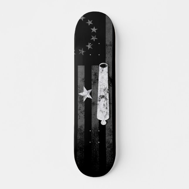 Vintage Betsy Ross American Flagga Star och Cannon Mini Skateboard Bräda 18,5 Cm (Framsida)