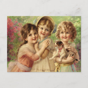 Vintage Bevackra Little Girls Vykort
