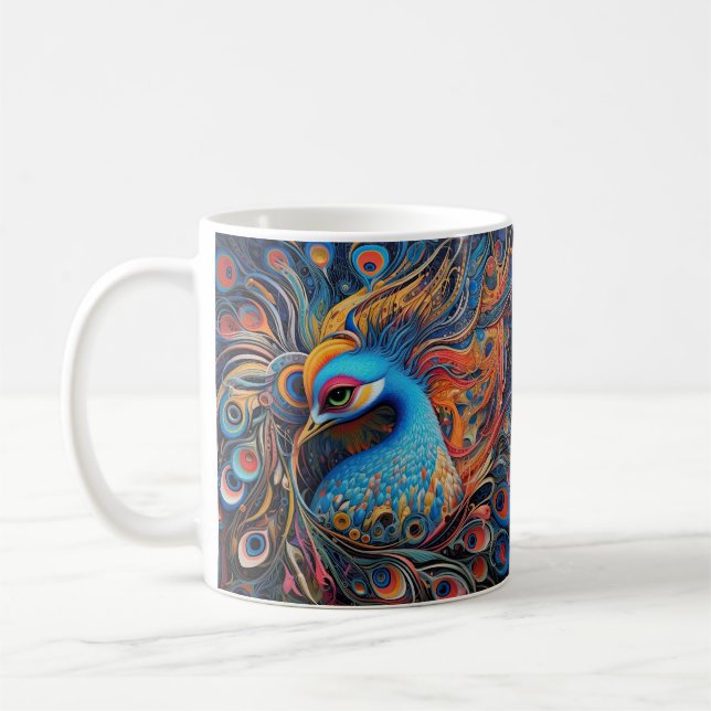 Vintage Bevackra Peacock Art nouveau Kaffemugg (Vänster)
