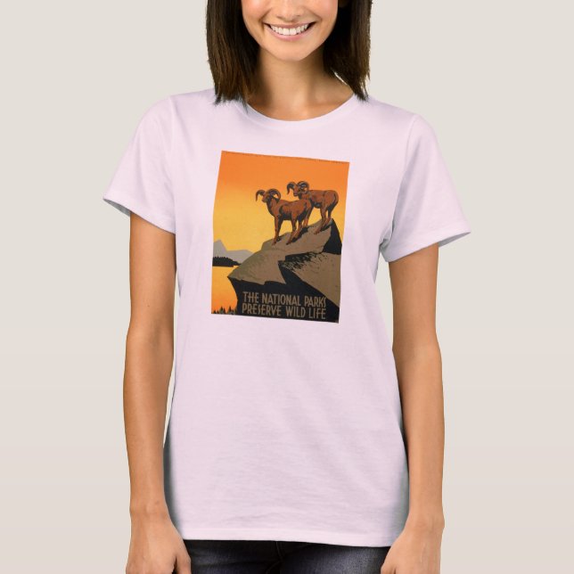 Vintage Bevara Wildlife Poster Tee (Framsida)