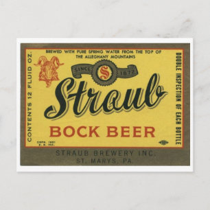 Vintage Beverage Label Postcard Vykort