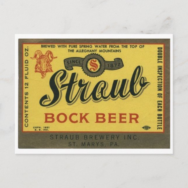 Vintage Beverage Label Postcard Vykort (Framsida)