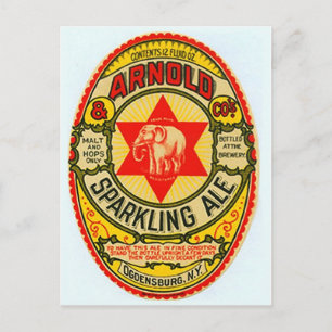 Vintage Beverage Label Postcard Vykort
