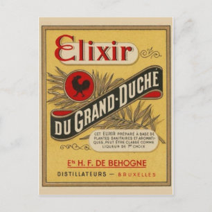 Vintage Beverage Label Postcard Vykort