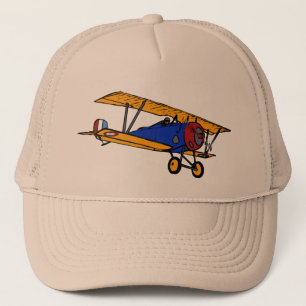 Vintage Bi-Flygplan Keps