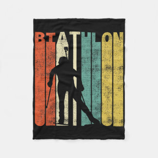 Vintage Biathlon Retro Biathlete Gift Fleecefilt