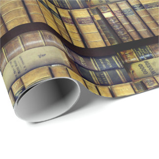 Vintage Bibliotek Bokar Presentpapper