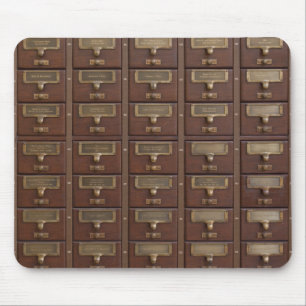 Vintage Bibliotek-kortkatalog Musmatta