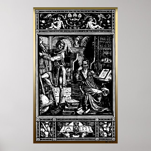 Vintage Bibliotek Poster (Framsidan)