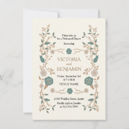 Vintage Bibliotek Rehearsal Inbjudan