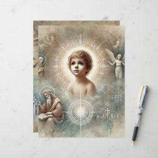 Vintage Biblisk profetia om Jesus klippbok Papper