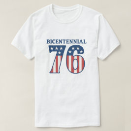 Vintage Bicentennial 1776 Amerikansk Flagga 76 Pat T Shirt