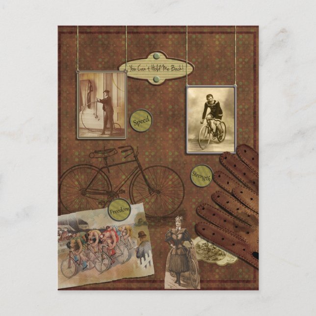 Vintage Bicyclbook-vykort Vykort (Framsida)