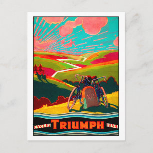 Vintage Bicycle Ad - Bike on Hillside Vykort
