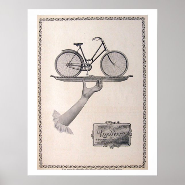 Vintage Bicycle Advertising Poster (Framsidan)