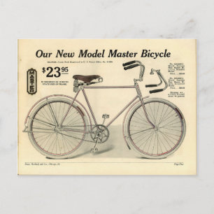 Vintage Bicycle Annons Postcard Vykort